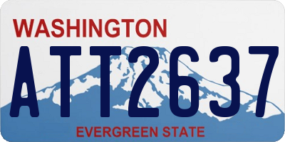 WA license plate ATT2637