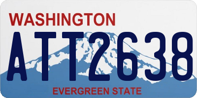 WA license plate ATT2638