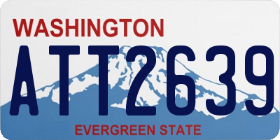 WA license plate ATT2639