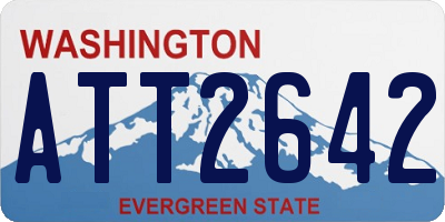WA license plate ATT2642