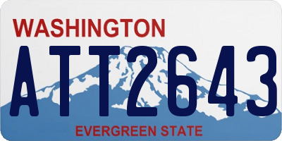WA license plate ATT2643
