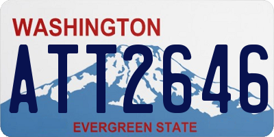 WA license plate ATT2646