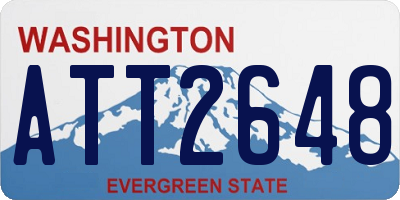 WA license plate ATT2648