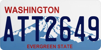 WA license plate ATT2649
