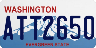 WA license plate ATT2650