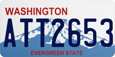 WA license plate ATT2653