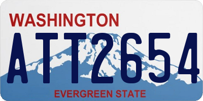 WA license plate ATT2654