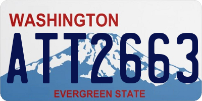 WA license plate ATT2663