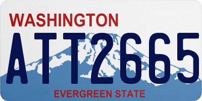 WA license plate ATT2665