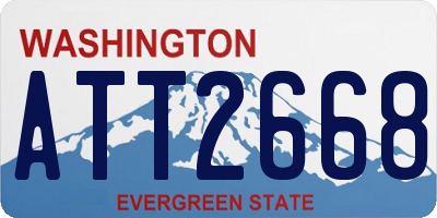 WA license plate ATT2668