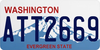 WA license plate ATT2669