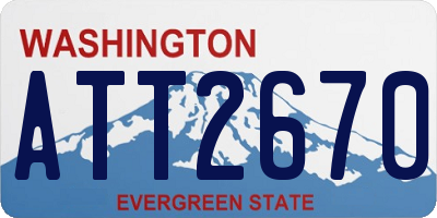 WA license plate ATT2670