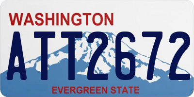 WA license plate ATT2672