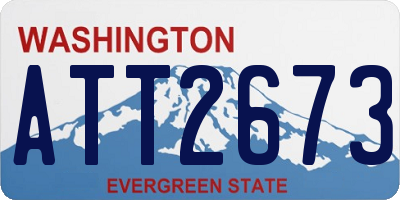 WA license plate ATT2673