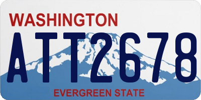WA license plate ATT2678