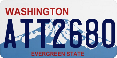 WA license plate ATT2680