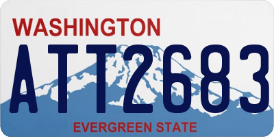 WA license plate ATT2683