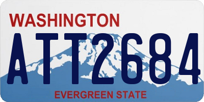 WA license plate ATT2684