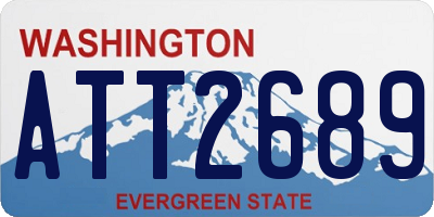 WA license plate ATT2689