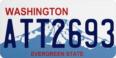 WA license plate ATT2693