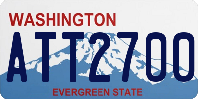WA license plate ATT2700