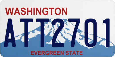 WA license plate ATT2701