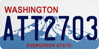WA license plate ATT2703
