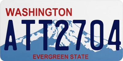 WA license plate ATT2704