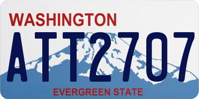 WA license plate ATT2707
