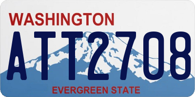 WA license plate ATT2708