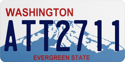 WA license plate ATT2711