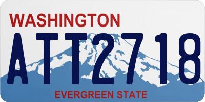 WA license plate ATT2718