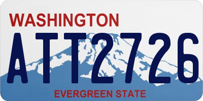 WA license plate ATT2726