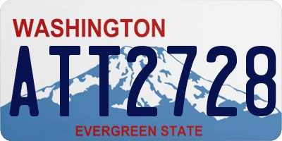 WA license plate ATT2728