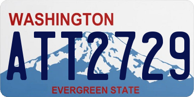 WA license plate ATT2729