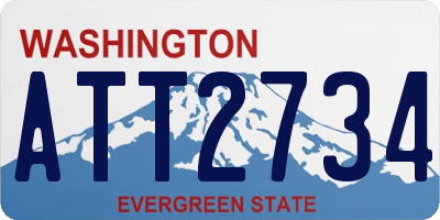 WA license plate ATT2734