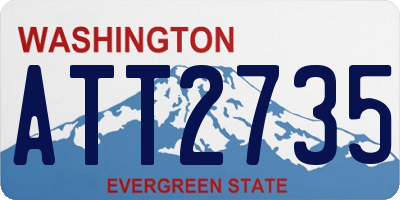 WA license plate ATT2735