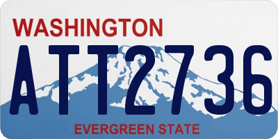 WA license plate ATT2736