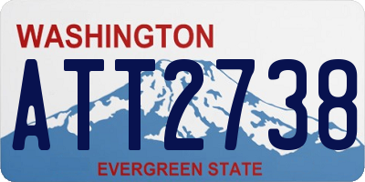 WA license plate ATT2738