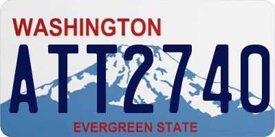 WA license plate ATT2740