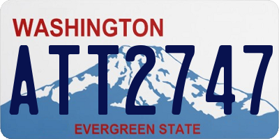 WA license plate ATT2747
