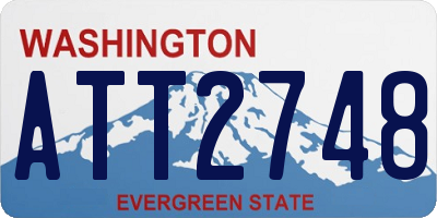 WA license plate ATT2748