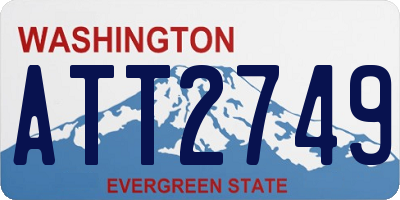 WA license plate ATT2749