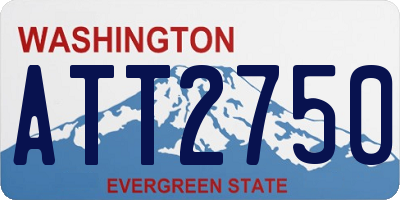 WA license plate ATT2750