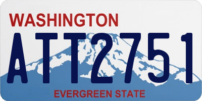 WA license plate ATT2751