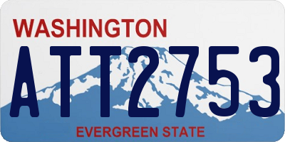 WA license plate ATT2753
