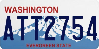 WA license plate ATT2754