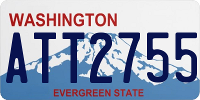 WA license plate ATT2755