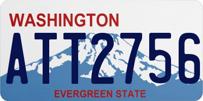 WA license plate ATT2756