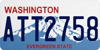 WA license plate ATT2758
